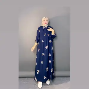 GAMIS RAYON KUPU BUSUI FRENDLY ADA KANCING LENGAN KARET LD 120 PANJANG 130cm Nyaman Dress