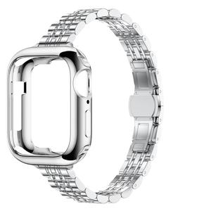 Juego de Correa, Caja y Herramienta de Metal Duradero, 1 Juego de Correa de Repuesto, Caja Protectora y Herramienta, Accesorios para Reloj Compatibles con iWatch Series 9 8 7 6 5 4 3 2 1 SE