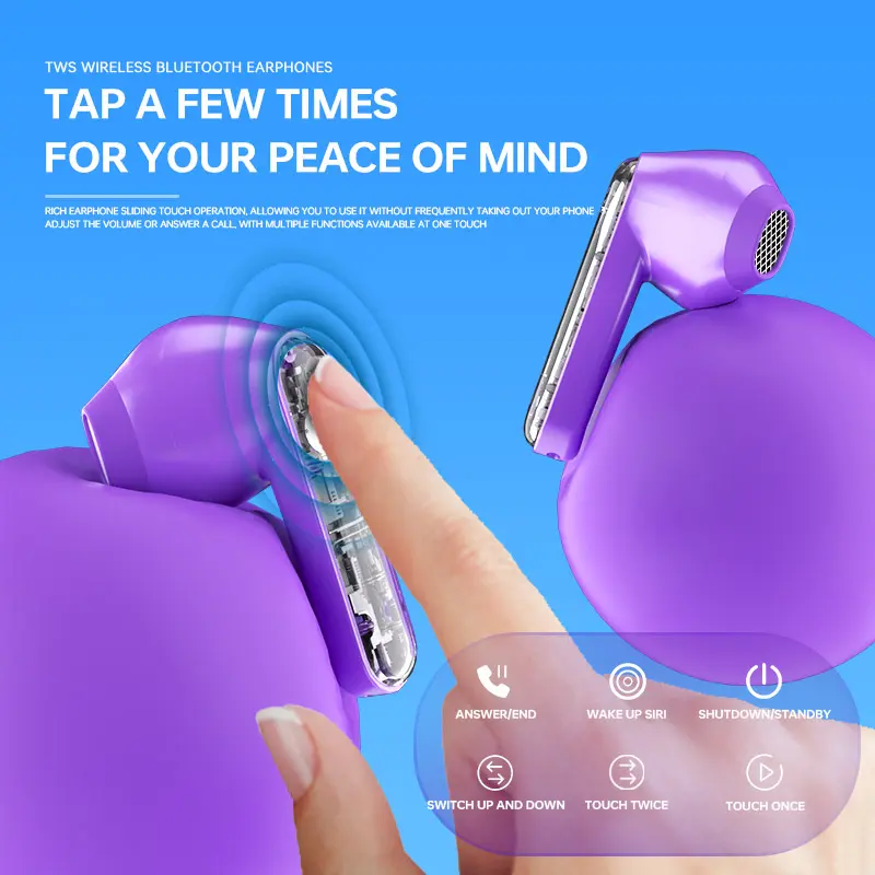 Belcore True Wireless Bluetooth Earphone S6 Pro  Earbuds TWS Headset Bluetooth Bass 9D HiFi Stereo Sound Earphone Wireless Waterproof Headphone Henset Bloetooth with Microphone Sport 3