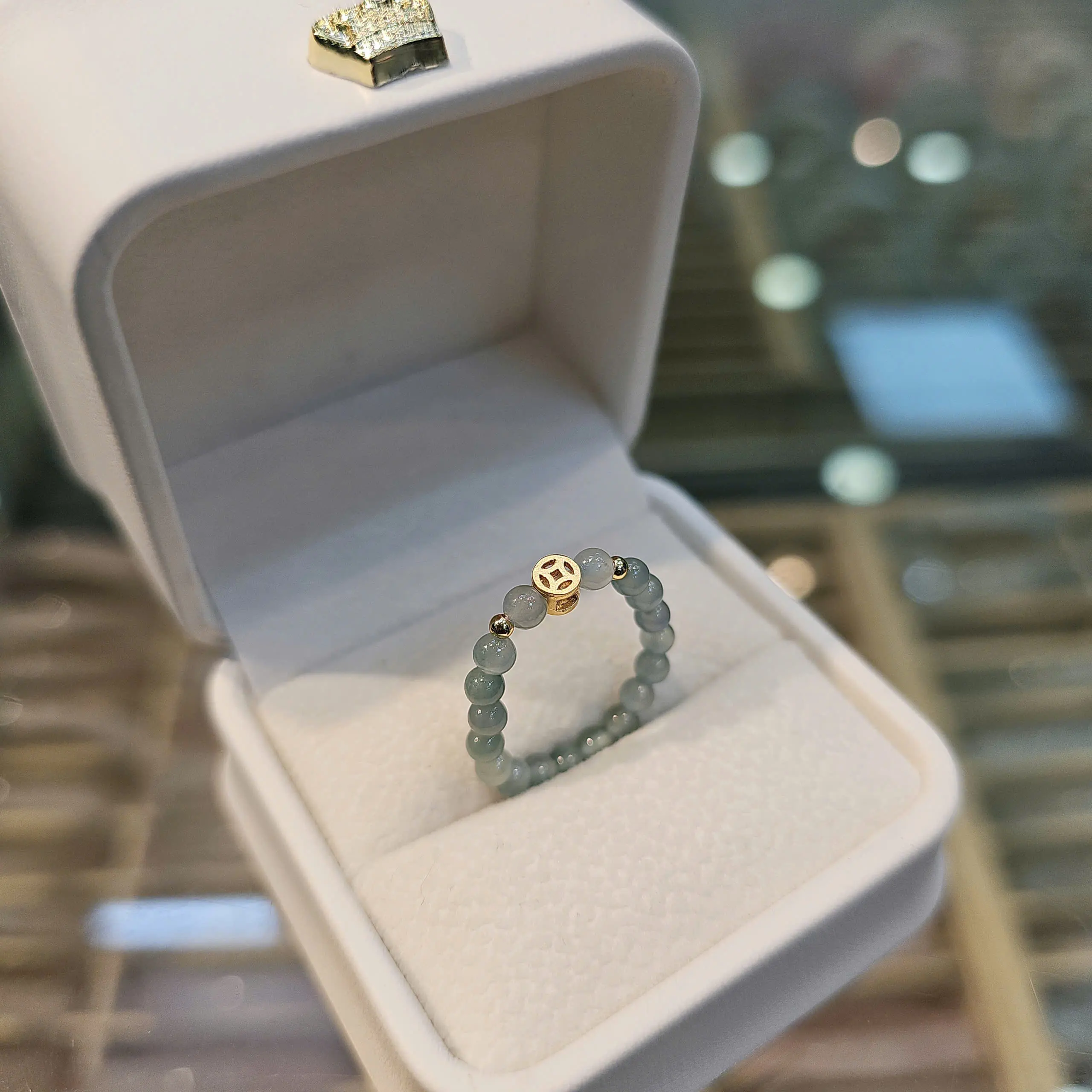 QMJ JEWELRY - N883 Nhẫn KT MẠ VÀ.NG ĐÁ PHỈ THÚY 2,5 LI ĐƠN GIẢN | BigBuy360 - bigbuy360.vn