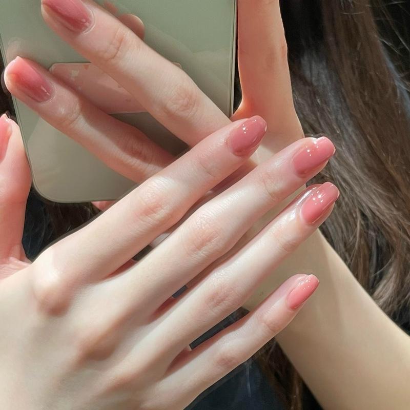 Sơn móng tay Orange C135 màu hồng nude C217 màu nhũ bạc sơn tự khô có thể lột dưỡng móng thạch