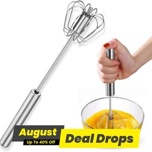 Stainless Steel Egg Beater, 1 Count Multifunctional Handheld Egg Whisk, Hand Push Semi-automatic Egg Beater, Kitchen Cooking Accessories, Kitchen Baking Utensils, Kitchen Gadgets, Kitchenware, Food Egg Cracker Tool