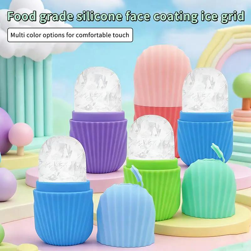 Ice Ball mặt massager Silicone Cube Khay nâng Con lăn cho làn da mịn mát trị…