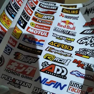 39 Lembar Stiker Motor Sponsor Racing sudah terpotong bahan graftack crdsgn
