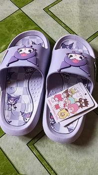 Product Review of kasual selesa dalaman kasut rata pantai selipar tebal tunggal Kuromi Anime Cinnamoroll bilik mandi slider kasut kanak-kanak selipar wanita selipar Flip flop Shoes from n**g ** 0