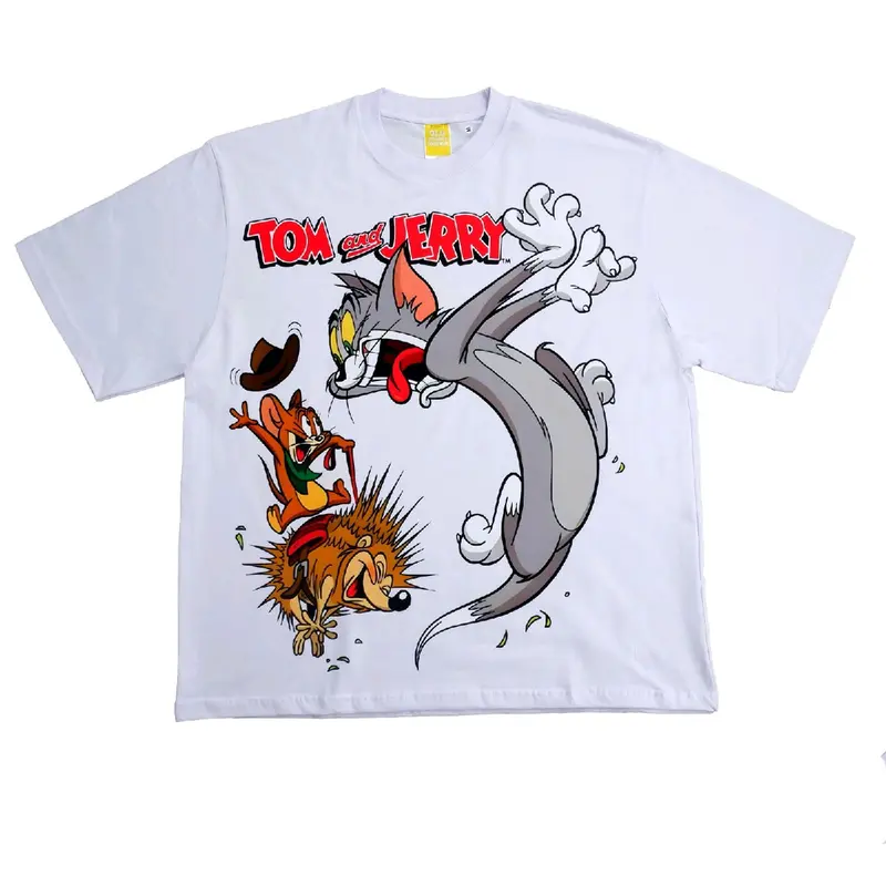 KAOS KARTUN TOM AND JERRY SERIES OVERSIZE KATUN COMBED 20S 6
