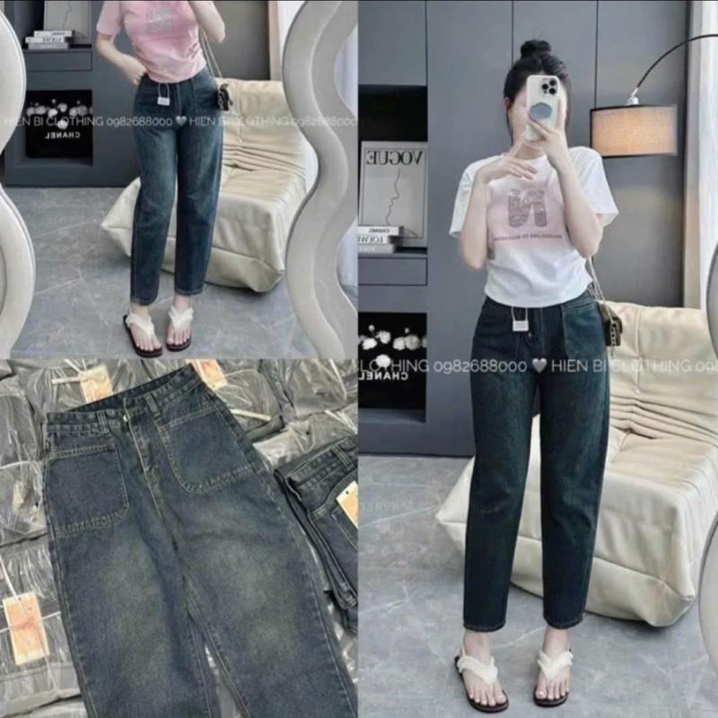 QUẦN JEAN NỮ BAGGY CẠP CAO TÚI CƠI CỰC ĐẸP(Kèm Ảnh Thật Có Sẵn) 1