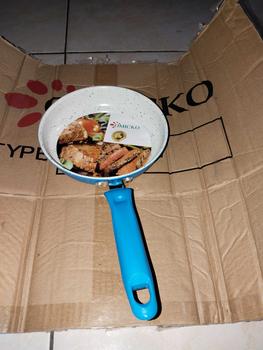 Product Review of Panci Teflon Frypan Marble Enamel / Teflon Frypan Marble Berwarna / Teflon Frypan Enamel Anti Lengket penggorengan anti lengket Kitchenware teflon  serbaguna from h**o 1