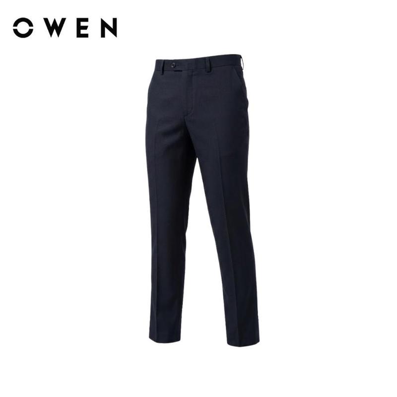 OWEN quần tây Poly xanh đen Slim dáng ôm nhẹ - Chính hãng OWEN