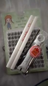 Product Review of Kumpulan Bulu Mata Palsu, 10 Baris, Disepisahkan Gentian, Mata Kucing, Arnab dan Anak Anjing, Sambungan Bulu Mata Anime Makeup Bulumata lash clusters from N**p 0