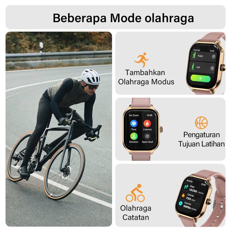 LAXASFIT H9MAX Smart Watch, Suitable for Daily Use, Business,Exercise, Magnetic Charging, Sports mode, 160mAh Long-lasting Battery Life,Sleep Tracking, Music & Camera Controls 2