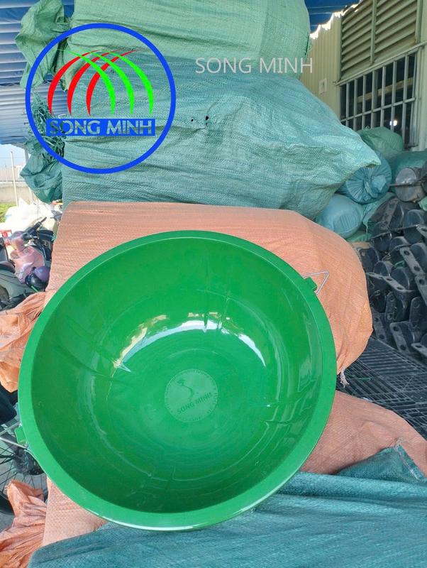 Thau nhựa rải phân HDPE bao đập có eo miệng phễu Song Minh tặng kèm dây đeo…