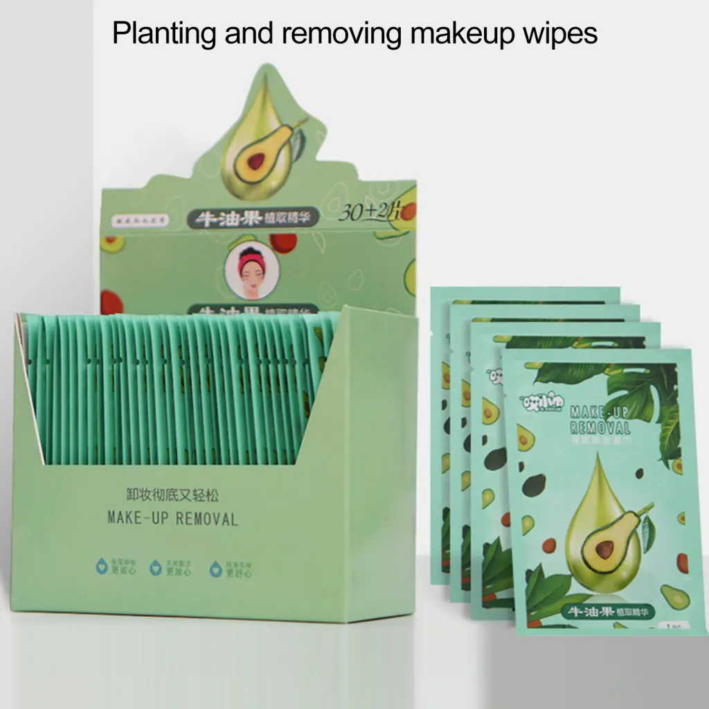 Xadnywa-Khăn Lau Ướt 32 Cái / hộp, Khăn Lau Trang Điểm Thông Dụng, Vải Không Dệt, Mắt, Bông Tẩy Trang, Di Động, Hữu Ích, Cho Môi, Bao Bì Một Mảnh