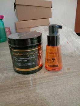 Product Review of PAKET 2 IN 1 BPOM Bioaqua x Yurizumi Hair Mask Creambath dan Hair Serum 70ml Perawatan Argan from C**n ** 0