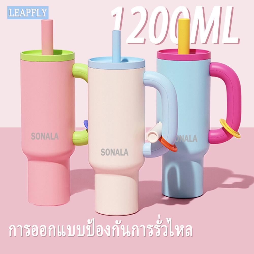 【Christmas】Sonalaแก้วเก็บความเย็น1200ml แก้วเก็บอุณหภูมิ ความจุ แก้วน้ำ แก้วเยติแถมฟรี หลอด  แก้วน้ํ