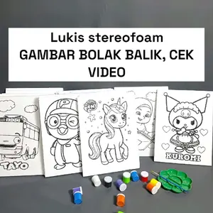 STEREOFOAM LUKIS ANAK GAMBAR BOLAK BALIK SIZE MEDIUM