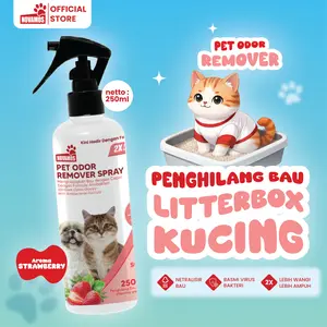NOVAMOS Penghilang Bau Kotoran Kucing Terbaik - Pet Odor Remover Spray Parfum Pewangi Pengharum Pasir Kucing Penghilang Bau Pesing Kandang Kucing Merek Favorit Pecinta Anabul (NOVAMOS)