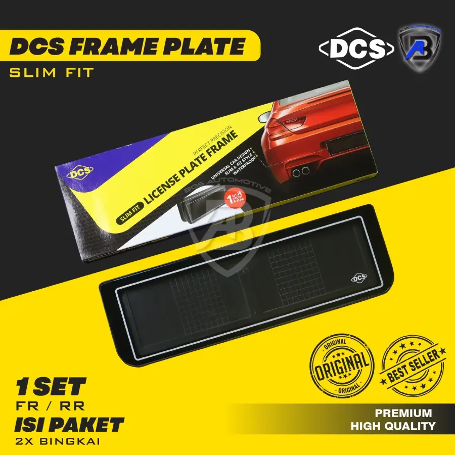 DCS Cover / Dudukan / Tempat / Frame / Breket / Bingkai / Rumah / Tatakan Plat Nomor Mobil Model Slim Car