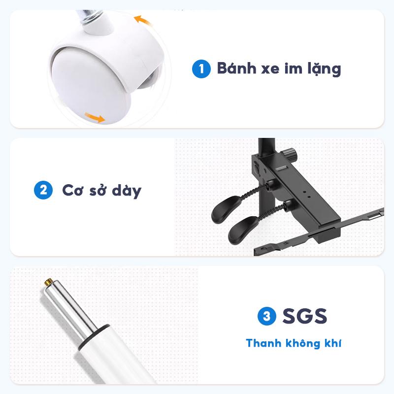 Product Introduction of DECHOME Ghế Chơi Game, Ghế Gaming Công Thái Học Có Gác Chân Ngả Lưng Xoay 360, Chất Liệu Nệm Cao Su Non Bọc Da PU Nhập Khẩu 26