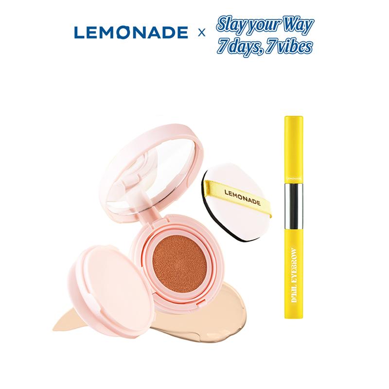 Combo 01 Phấn nước siêu kiềm dầu Supermatte Cushion 15g và 01 Chì kẻ mày 2 đầu Lemonade Dual Eyebrow 2.75g