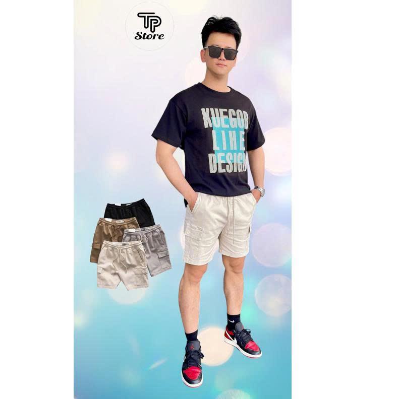 Quần short nam kaki ngắn, quần sọt nam kaki, lưng thun TP65, vải kaki co giãn, dày dặn - TP Store - Menswear