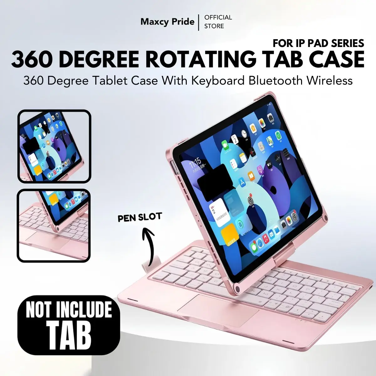 Magic Keyboard Kompatible Untuk I pad Air 5 / Air 4  Gen 7 8 9 10.2 PRO 10.5 Pro 11 Gen 10 Mini 6 RGB Backled Keyboard Bluetooh Wireless 360 Rotateable Foldable with Touchpad Smart Gesture Features