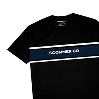 Gambar Scommer T-shirt Stripe Black Blue Fit Katun Nyaman Panjang Pria Slim - S dari SCOMMER Kota Metro 2 Tokopedia