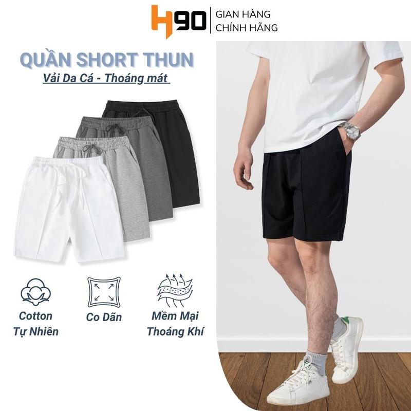 Quần Short Nam H90 Chất Thun Co Giãn, Quần Đùi Nam Mùa Hè Basic Thoáng Mát Thấm Hút Mồ Hôi QST01 1