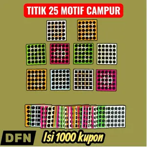 isi 1000 titik 25 gosokan tengkorak sudah tergunting rapih, mainan gosokan berhadiah