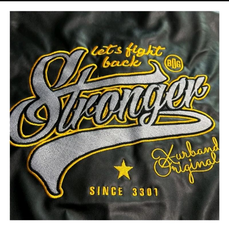 Product Introduction of X urband absolute jaket kulit sintetis varsity unisex Bomber university lets fight stronger Gudang jaket store 6