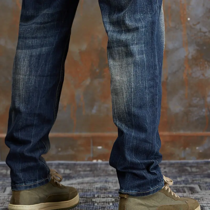 MÃ 1025. Quần jean Nam, Denim Dày Dặn, Co Giãn, Màu Xanh Đậm, Thiết kế Đơn Giản Dành Cho Đàn Ông Trưởng Thành. Menswear 4