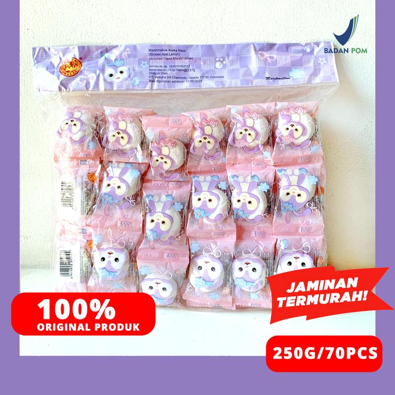 MARSHMALLOW BUNNY ANEKA RASA 250G / 70PCS CHEN LIANG JI 1