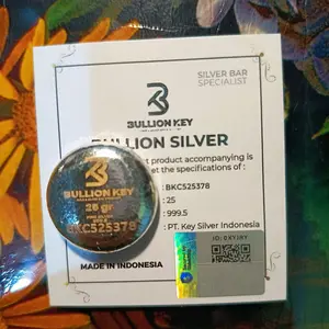 PILIHAN TEPAT PERAK BATANGGAN BILLION KEY 25 GRAM PRODUKSI PT KEY SILVER INDONESIA