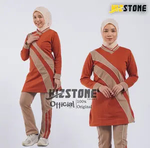 Setelan Baju Olahraga Wanita | Setelan Baju Senam Wanita | Sereagam Baju Senam  Muslimah Sport Tunik Panjang
