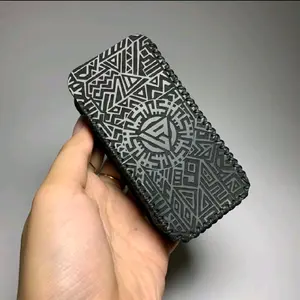 Hexom Sleeve Leather Case Hitam Kerajinan Kulit Motif Aztex - Kulit Sintetis Tebal 2mm