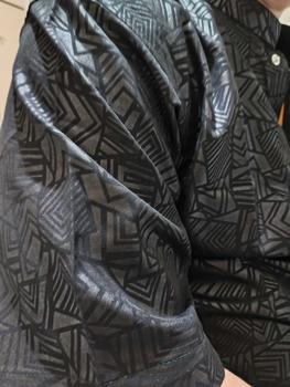 Product Review of Kemko sultan atau  Koko tangan pendek  Atasan Pria Dewasa motif etnik depan kancing vareasi bahan  Katun embos berkualitas terbaik Nyaman di pakai Baju Hitam from Y**u Z**h 1