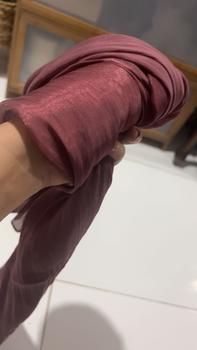 Product Review of New Arival Pashmina Shawl Shimmer Silk Viral !!!! Casual Scarves Wedding Cashmere Business Dusty Pink Mother from M**h 1