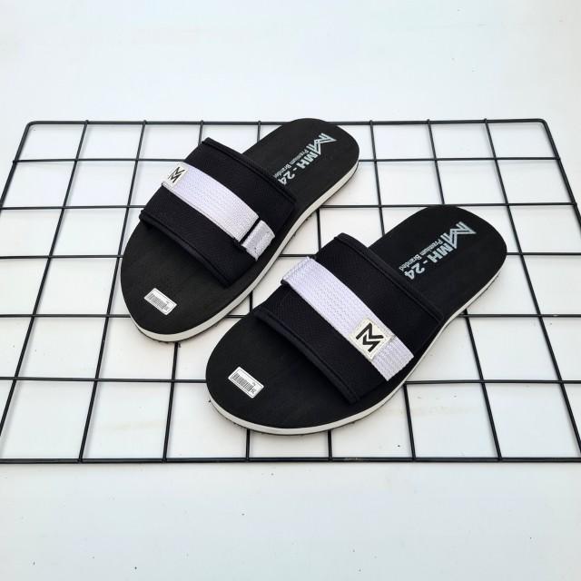 Sandal Selop Pria MH-24 Slip On Distro Casual Hitam SHB Promo - Shoes