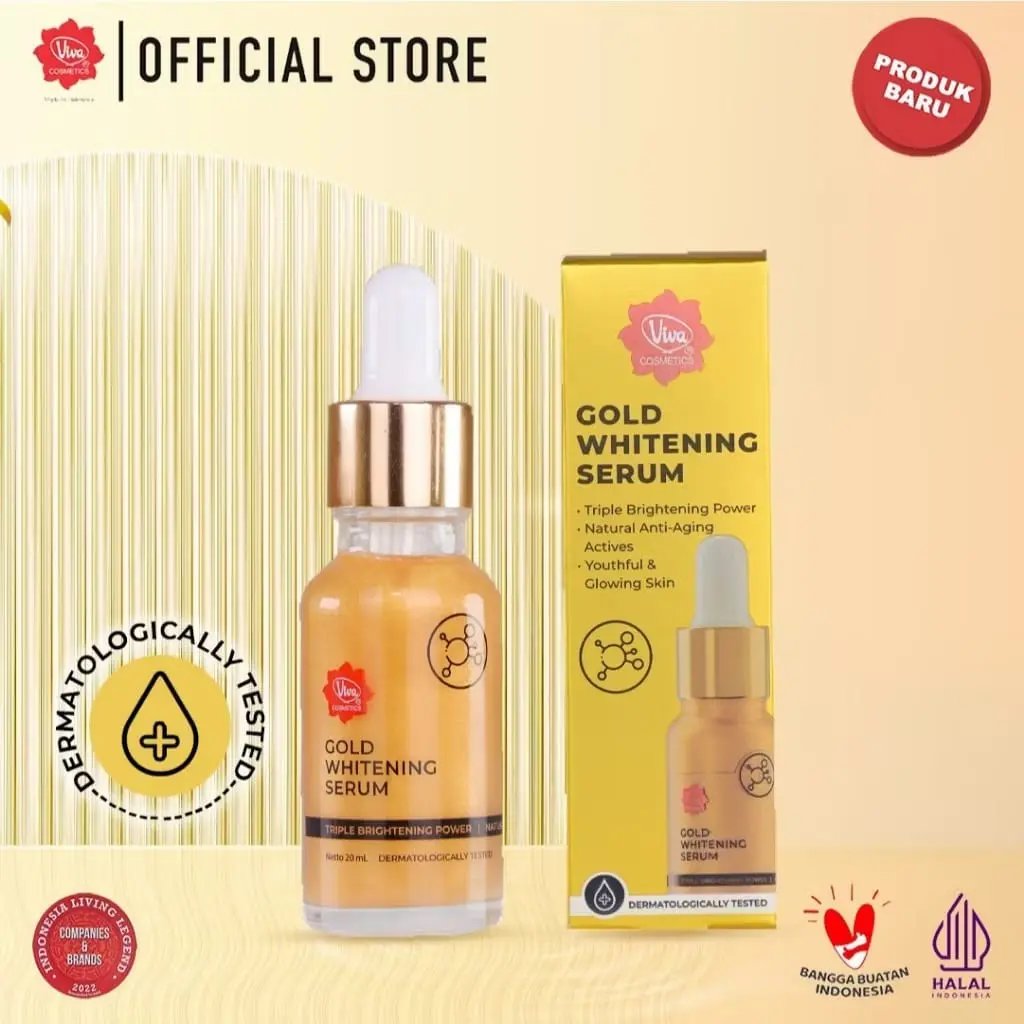 Viva Gold Whitening serum dan Viva Whitening Cream untuk mencerahkan wajah