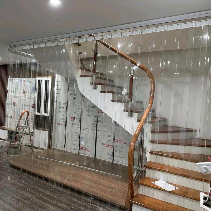 Rèm Nhựa Ngăn Lạnh Phòng Điều Hòa Trong Suốt Bao Bì Nhựa Thăng Long - Tặng Kèm Phụ Kiện Cheo Cố Định Cao Cấp - Bảo Hành 1 năm kéo rèm trong remcua remcuon cuaso