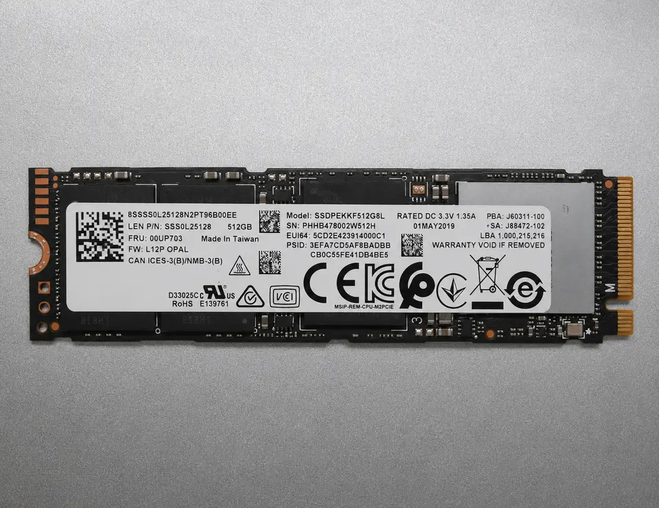 Ổ cứng laptop SSD M.2 2280 NVME 512GB dùng để nâng cấp dung lượng bộ nhớ