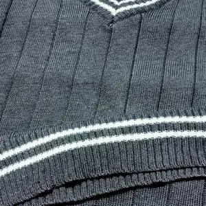 Gratis bordir nama Rompi rajut atasan pria wanita premium baju rajut outerwear Hitam Sweater Casual Keren Tebal