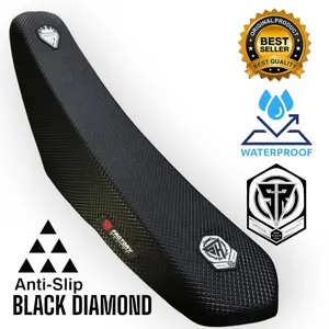cover/sarung kulit motif black diamond, jok supermoto pnp WR,CRF,KLX,KTM,HUSQ,YZ,DLL