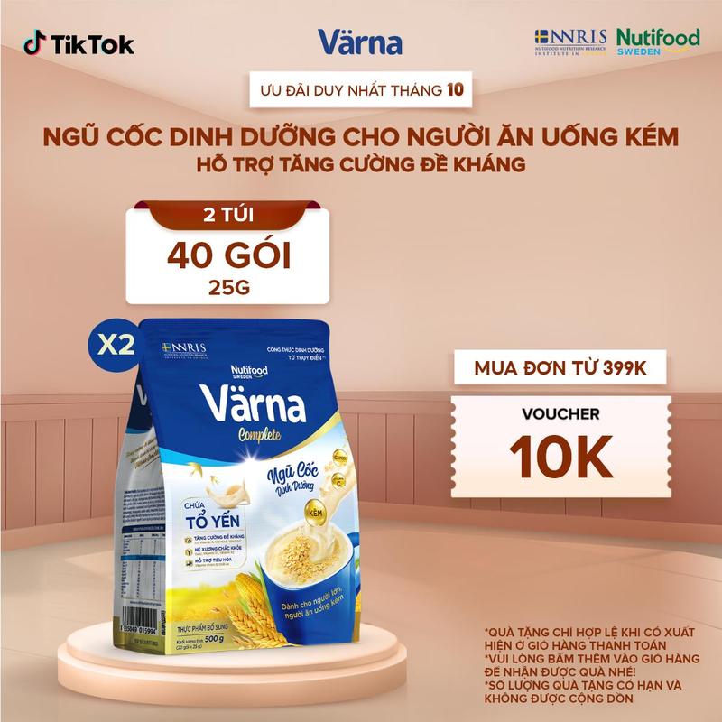 Combo 2 Ngũ Cốc Dinh Dưỡng Varna Complete - Hỗ Trợ Phục Hồi Sức Khoẻ (500g)
