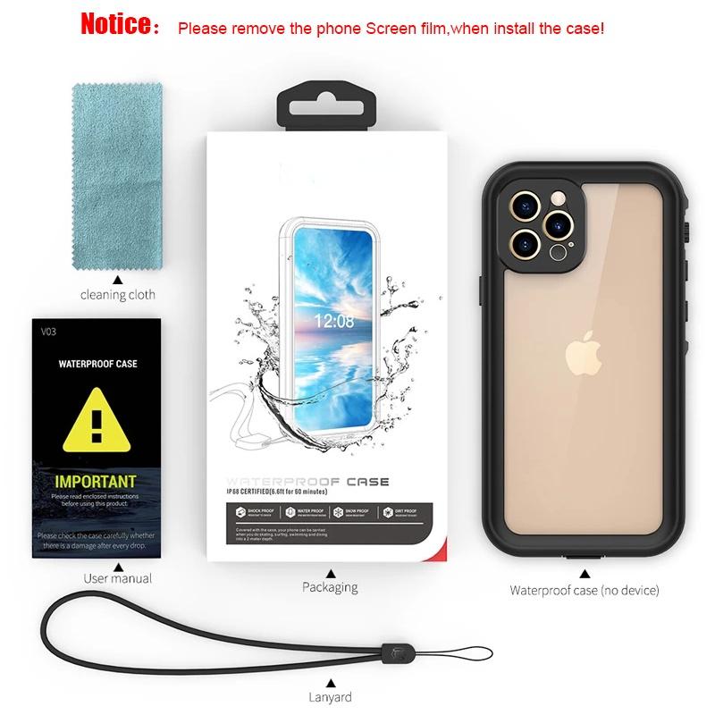 Product Introduction of Ốp Điện Thoại, ARMICO, Chống Nước IP68, Tương Thích Với iPhone 16Pro Max, 16 Pro, 16, 16 Plus, 15 Pro max, 15 Pro, 15 Plus, 14 Pro Max, 14, 13, 12, 11 Pro Max, XS Max, XR, Ốp Áo Giáp Trong Suốt, Thích Hợp Cho Các Môn Thể Thao Dưới Nước Và Ngoài Trời 5