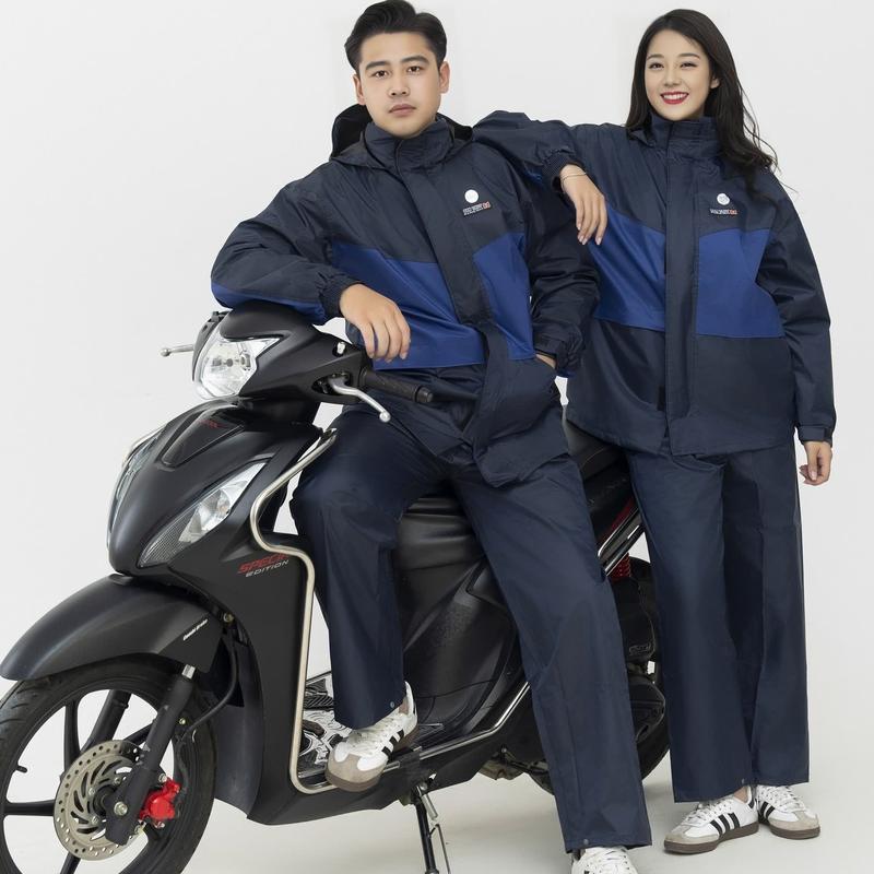  Áo Mưa Bộ Cao Cấp 2 Lớp K4 Sơn Thủy Chống Thấm 100% : Bộ quần áo đi mưa 2 lớp vải tráng nhựa PVC nhập khẩu chống thấm 100% có lớp nót hút ẩm Chống Mưa Đồng thời giữ ấm 