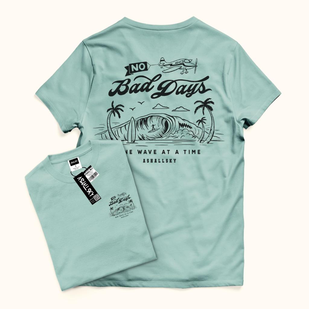 Ashall.sky Tshirt Baju Kaos Distro Lengan Pendek Cream Bad Days Pria Wanita Unisex Dewasa katun 30s