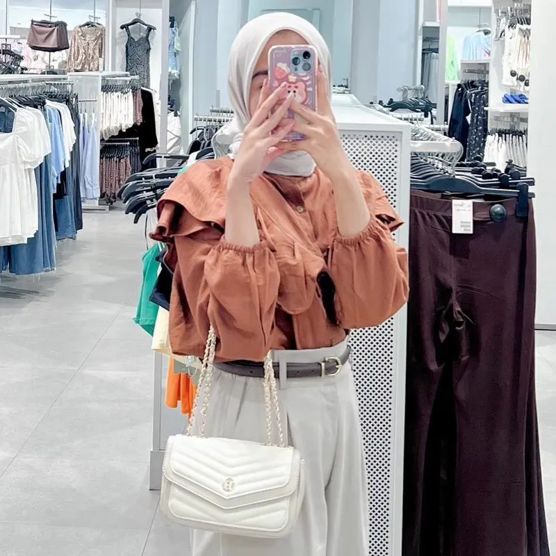 RAFELLA BLOUSE KEKINIAN POLO LINEN PREMIUM KEMEJA WANITA TERBARU 8
