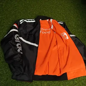 Jaket Bolak Balik GB Hitam - Jaket Bomber Hitam Driver - Jaket Shf3 food Bolak Balik - Jaket Motor Anti angin full boridir