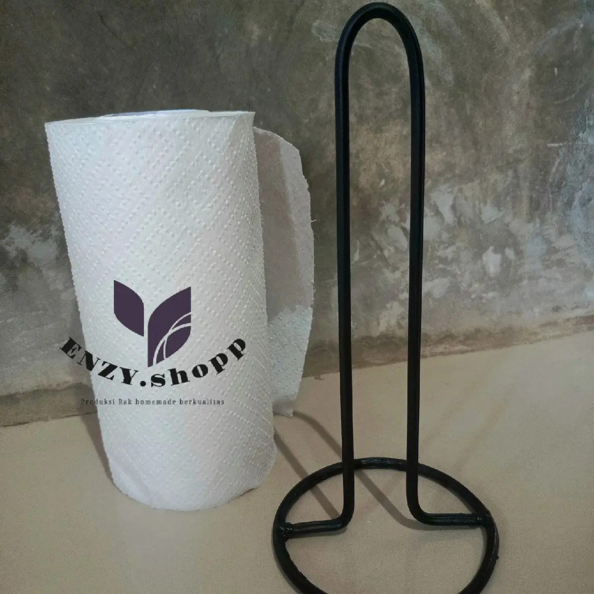 Tempat Tisu Dapur Gulung Besi/ Holder Tisu gulung Tisu Roll aesthetic BELI 5 Gratis 1